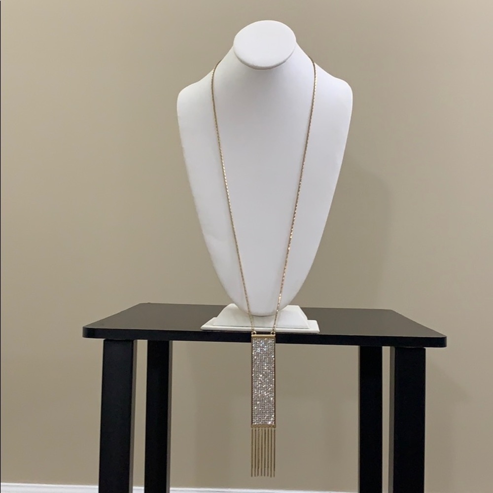 Bebe Gold Block Shine Necklace